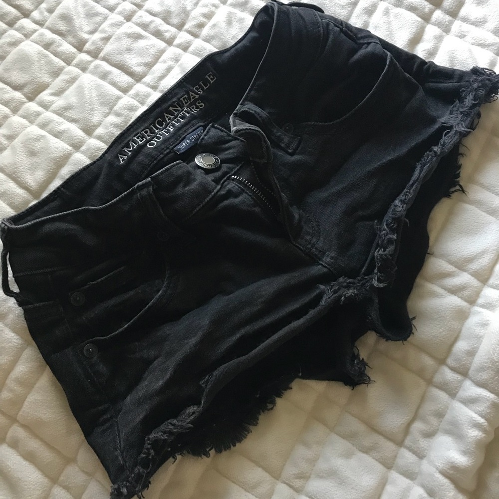 American Eagle-super low shortie cut offs